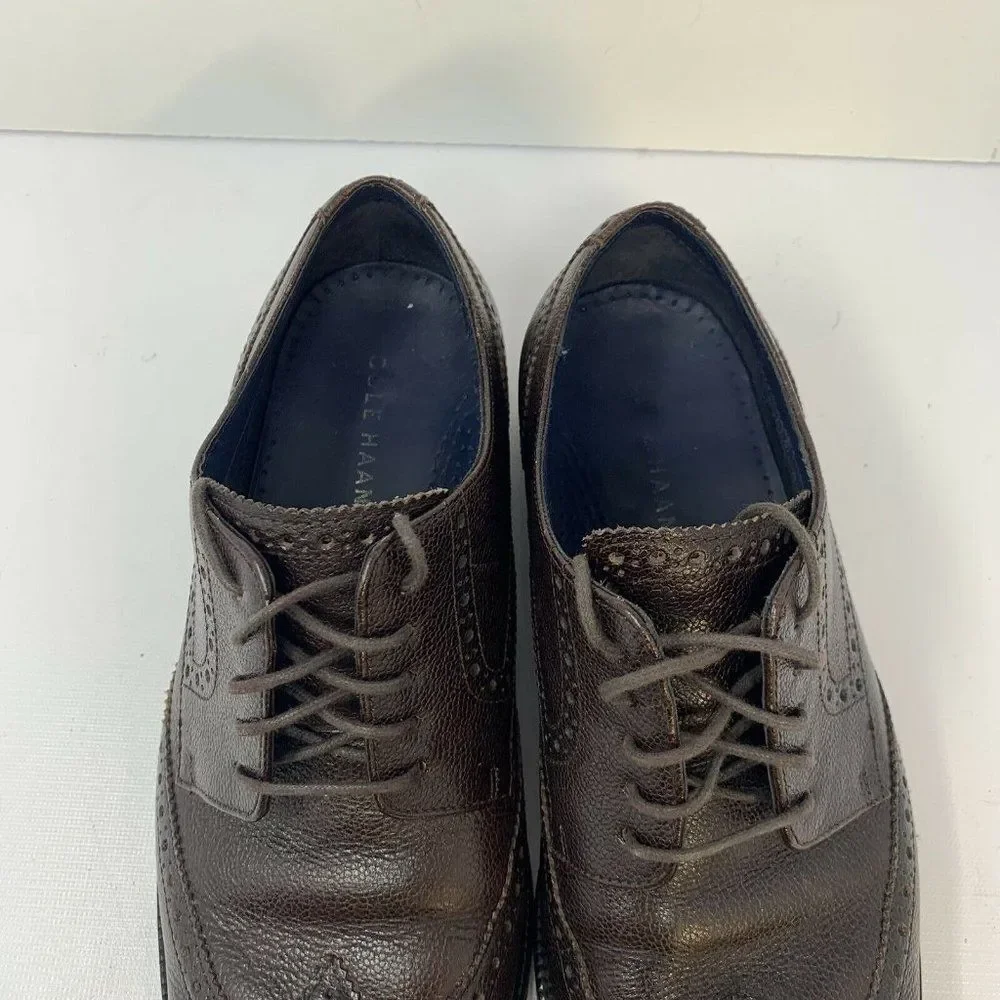 Cole Haan Benton MDL Wing II Derby Chocolate Grain Leather Mens Size 8.5 M